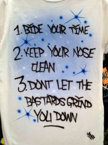 Custom Airbrushed Graffiti Lettering Life Lessons T shirt