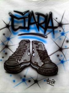 Custom Airbrushed Converse All Stars Sneakers T shirt